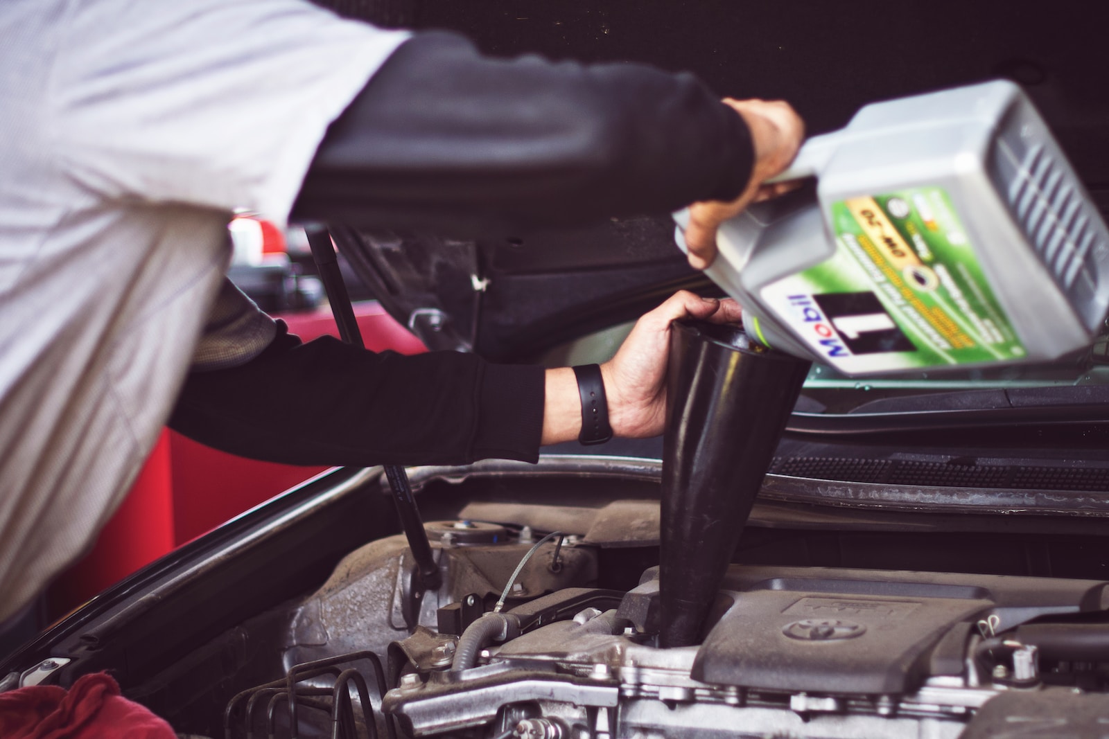 changing oil in car